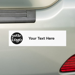 Minimalistische Logo en tekstzaken Bumpersticker