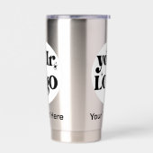 Minimalistische Logo en tekstzaken Geïsoleerde Drinkbeker (Links)