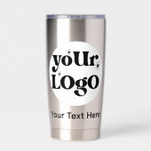 Minimalistische Logo en tekstzaken Geïsoleerde Drinkbeker (Achterkant)