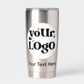 Minimalistische Logo en tekstzaken Geïsoleerde Drinkbeker (Voorkant)