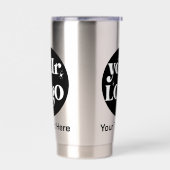 Minimalistische Logo en tekstzaken Geïsoleerde Drinkbeker (Links)