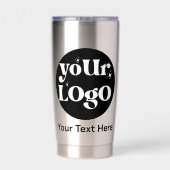 Minimalistische Logo en tekstzaken Geïsoleerde Drinkbeker (Achterkant)