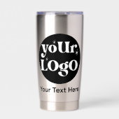 Minimalistische Logo en tekstzaken Geïsoleerde Drinkbeker (Voorkant)