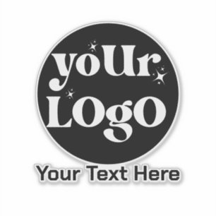 Minimalistische Logo en tekstzaken Sticker
