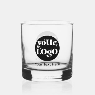 Minimalistische Logo en tekstzaken Whisky Glas