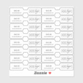 Minimalistische Logo Jewerly Prijs Label Barbell L (Vel)