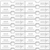 Minimalistische Logo Jewerly Prijs Label Barbell L (Voorkant)