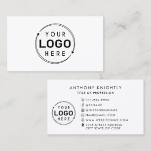 Minimalistische Logo-pictogrammen voor sociale med Visitekaartje