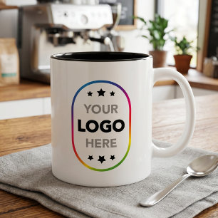 Minimalistische logo promotie mok - uw logo hier