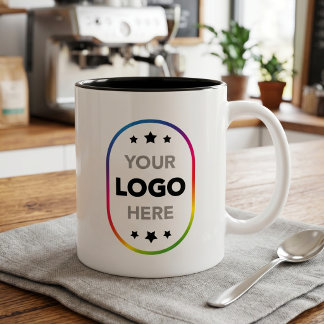 Minimalistische logo promotie mok - uw logo hier