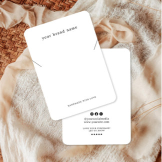 Minimalistische Logo Sieradenketting Displaykaart Visitekaartje
