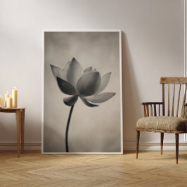 Minimalistische Lotus Flower Art - Zen Wall Decor Perfect Poster