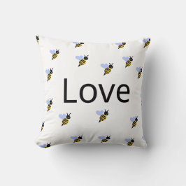 Minimalistische "Love & Bees" kussensloop – Romant Kussen