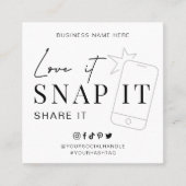 Minimalistische Love Snap Share Label ons op socia (Voorkant)