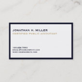Minimalistische Luxe Accountant Visitekaartje (Voorkant)