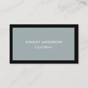 Minimalistische luxe boetiek Dusty Blauw & Zwart Visitekaartje