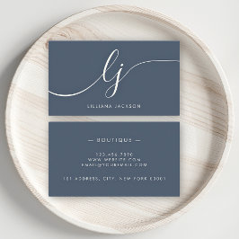 Minimalistische luxe boetiek Marine blauw ivoor el Visitekaartje