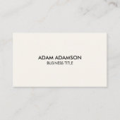 Minimalistische luxe boetiek (QR Code) Ivoor Visitekaartje (Voorkant)