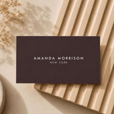 Minimalistische Luxe Boutique Diep Bruin Visitekaartje