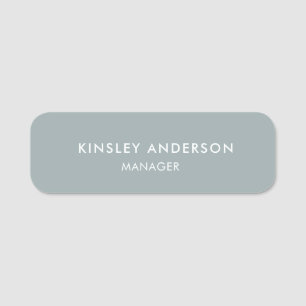 Minimalistische luxe boutique Dusty Blue Naamplaatje