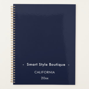 Minimalistische luxe boutique marine blauw planner