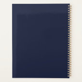 Minimalistische luxe boutique marine blauw planner (Achterkant)