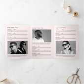 Minimalistische luxe boutique pastel roze brochure drieluik kaart (Binnen)