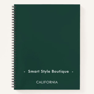 Minimalistische luxe boutique smaragdgroen notitieboek