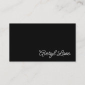 Minimalistische Luxe Boutique Zwart Elegant Script Visitekaartje (Voorkant)