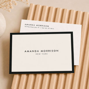Minimalistische luxe boutique zwart/ivoor briefkaart