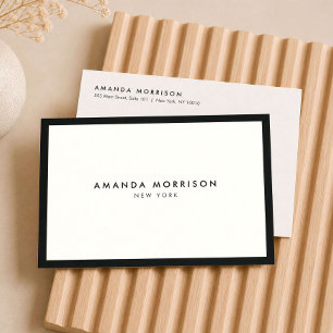 Minimalistische luxe boutique zwart/wit briefkaart