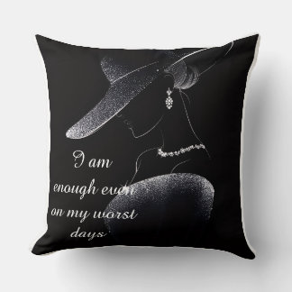 Minimalistische luxe empowerende quote kussen