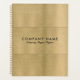 Minimalistische luxe metalen gouden textuur planner