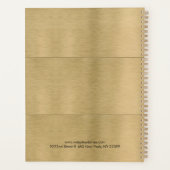 Minimalistische luxe metalen gouden textuur planner (Achterkant)