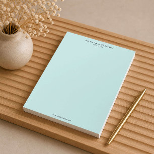Minimalistische luxe mint notitieblok