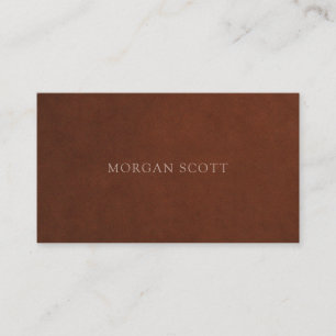 Minimalistische luxe terracotta suède textuur visitekaartje