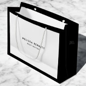 Minimalistische luxe zwart wit bedrijf groot cadeauzakje