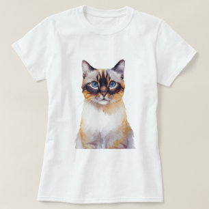 Minimalistische Lynx Point Siamese kat geïnspireer T-shirt