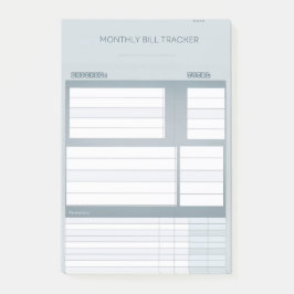 Minimalistische maandelijkse Bill Tracker-Sticker  Post-it® Notes