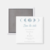 Minimalistische maanfases Celestial Save the Date Magneet (Voorkant / Achterkant)