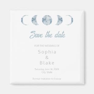 Minimalistische maanfases Celestial Save the Date Magneet