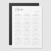 Minimalistische magnetische kalender 2024 (Voorkant / Achterkant)