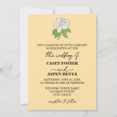 Minimalistische Magnolia Flower Wedding Kaart (Voorkant)