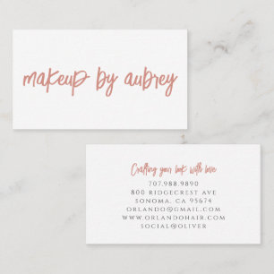 Minimalistische Make-up Artiestenkwast Script Call Visitekaartje