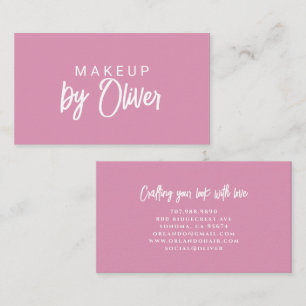 Minimalistische Make-up Artist Kwast Script Callig Visitekaartje