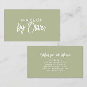 Minimalistische Make-up Artist Kwast Script Callig Visitekaartje