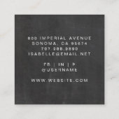 Minimalistische Make-up Artist Script Vierkante Visitekaartje (Achterkant)