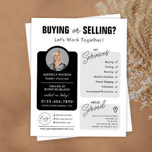 Minimalistische makelaar Foto makelaar Flyer