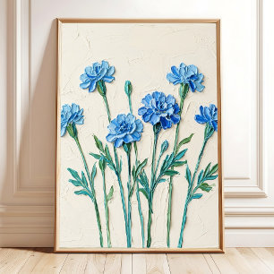 Minimalistische Marigold Bloesem Kunst Poster
