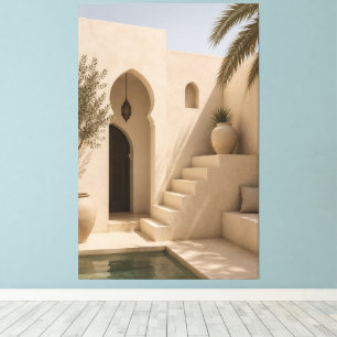 Minimalistische Marokkaanse Riad Canvas Print